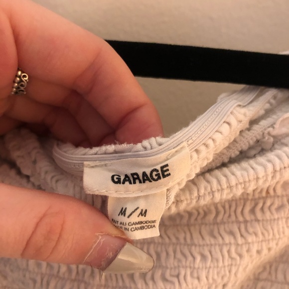 Smocked off the shoulder crop top - Picture 2 of 2